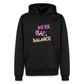 Sailing - Männer Premium Bio Hoodie - Schwarz - Vorne - Nico (187cm)