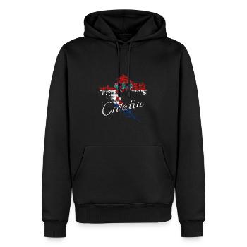 Kroatien Croatia - Männer Premium Bio Hoodie - Schwarz - Vorne - Nico (187cm)