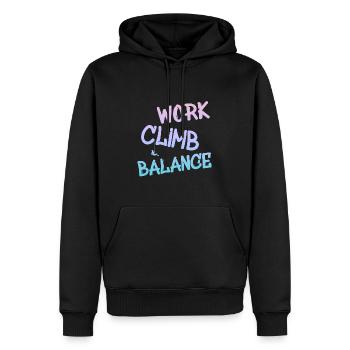 Kletter Klettersteig Kletterer Climbing - Männer Premium Bio Hoodie - Schwarz - Vorne - Nico (187cm)