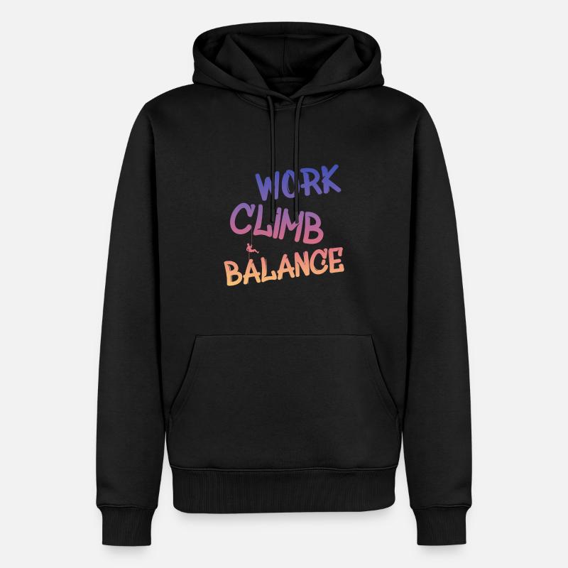 Klettern - Männer Premium Bio Hoodie - Schwarz
