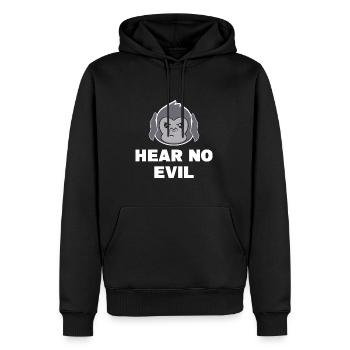 N’entendez pas de triplés maléfiques partenaire regarder cadeau - Sweat à capuche Premium bio Homme - noir - Devant - Nico (187cm)