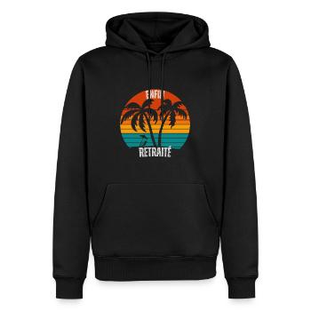 Ruhestand / Rentner / Rente - Männer Premium Bio Hoodie - Schwarz - Vorne - Nico (187cm)