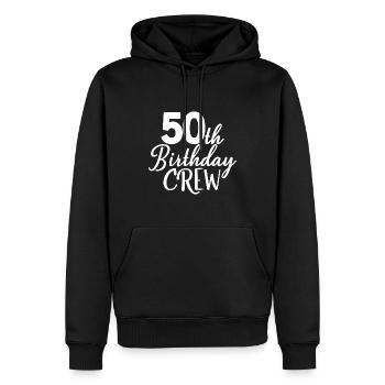 50. Geburtstag Crew - 50 Jahre alte Geburtstagsfeier - Männer Premium Bio Hoodie - Schwarz - Vorne - Nico (187cm)
