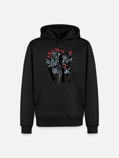 Liebe und langsameres Design - Männer Premium Bio Hoodie -