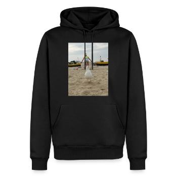 Ich kann das nicht anfassen - Männer Premium Bio Hoodie - Schwarz - Vorne - Nico (187cm)