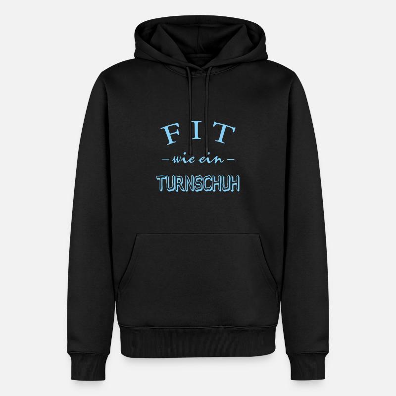 Fit wie ein Turnschuh - Männer Premium Bio Hoodie - Schwarz