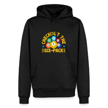 Bingo Game Checkout The Six-Pack Bingo - Männer Premium Bio Hoodie - Schwarz - Vorne - Nico (187cm)