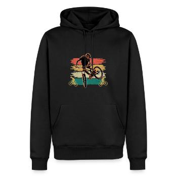 1 35 - Sweat à capuche Premium bio Homme - noir - Devant - Nico (187cm)