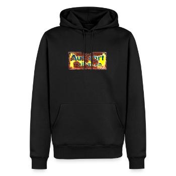 Ausfahrt freihalten Schild - Männer Premium Bio Hoodie - Schwarz - Vorne - Nico (187cm)