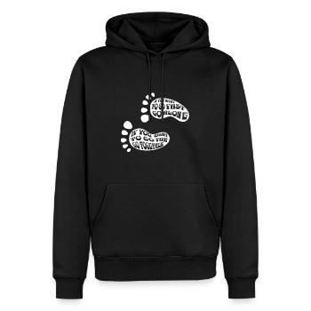 Wenn Sie weit gehen wollen, gehen Sie zusammen Afrikanisches Sprichwort - Männer Premium Bio Hoodie - Schwarz - Vorne - Nico (187cm)