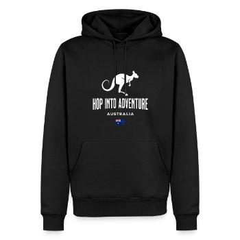 Australie - Sweat à capuche Premium bio Homme - noir - Devant - Nico (187cm)