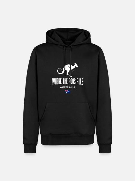Kangaroo - Men’s Premium Organic Hoodie - black