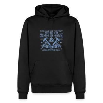 Zimmermann Spruch lustig Handwerker Bau Hammer - Männer Premium Bio Hoodie - Schwarz - Vorne - Nico (187cm)