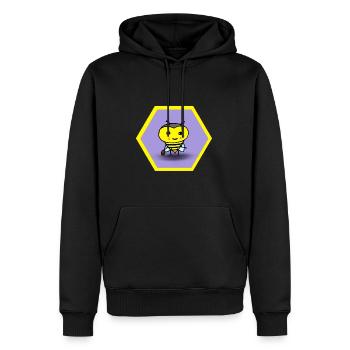 Biene mit Eimerchen - Männer Premium Bio Hoodie - Schwarz - Vorne - Nico (187cm)
