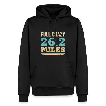 26.2 Meilen Marathon - Marathonläufer - Männer Premium Bio Hoodie - Schwarz - Vorne - Nico (187cm)