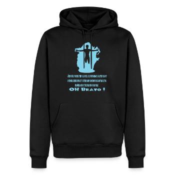 Beckett Oh Bravo ! - Sweat à capuche Premium bio Homme - noir - Devant - Nico (187cm)