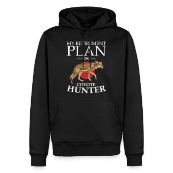 Kojoten Design für Kojotentöter - Männer Premium Bio Hoodie - Schwarz - Vorne - Nico (187cm)
