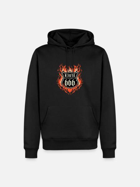 Route 666 - Men’s Premium Organic Hoodie - black