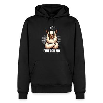 Nö Einfach Nö lama Alpaka lamas Alpakabesitzer - Männer Premium Bio Hoodie - Schwarz - Vorne - Nico (187cm)