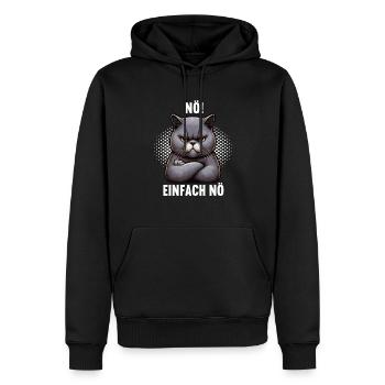 Nö Einfach Nö British Kurzhaar Katze Katzen Kitty - Männer Premium Bio Hoodie - Schwarz - Vorne - Nico (187cm)