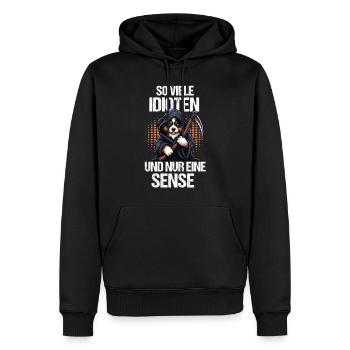 So Viele Idioten Australian Shepherd Aussie hund - Männer Premium Bio Hoodie - Schwarz - Vorne - Nico (187cm)