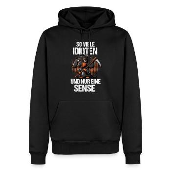 So Viele Idioten Dackel Dachshund Dackelbesitze - Männer Premium Bio Hoodie - Schwarz - Vorne - Nico (187cm)