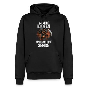 So Viele Idioten Dackel Dachshund Dackelbesitzer - Männer Premium Bio Hoodie - Schwarz - Vorne - Nico (187cm)