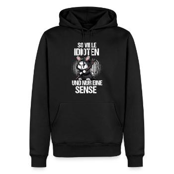 So Viele Idioten Kaninchen Hase Hasen langohr - Männer Premium Bio Hoodie - Schwarz - Vorne - Nico (187cm)