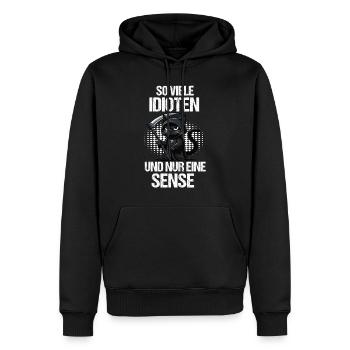 So Viele Idioten Katze Katzen Katzenliebhaber - Männer Premium Bio Hoodie - Schwarz - Vorne - Nico (187cm)