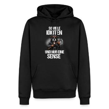 So Viele Idioten Boxer Boxerhalter Boxerliebhaber - Männer Premium Bio Hoodie - Schwarz - Vorne - Nico (187cm)