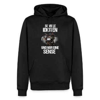 So Viele Idioten Esel Eselchen Eselhalter Muli - Männer Premium Bio Hoodie - Schwarz - Vorne - Nico (187cm)