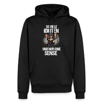 So Viele Idioten Chihuahua Chihuahuabesitzer Chis - Männer Premium Bio Hoodie - Schwarz - Vorne - Nico (187cm)
