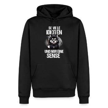 So Viele Idioten Husky Huskybesitzer Huskyhalter - Männer Premium Bio Hoodie - Schwarz - Vorne - Nico (187cm)