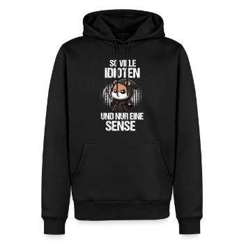 So Viele Idioten Hamster Goldhamster Zwerghamster - Männer Premium Bio Hoodie - Schwarz - Vorne - Nico (187cm)