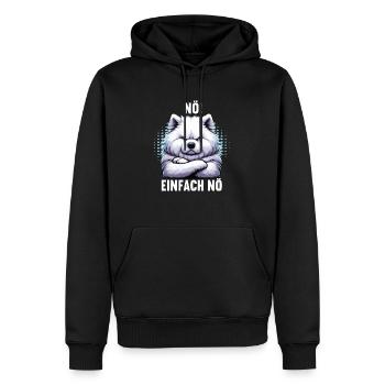 Nö Einfach Nö Samojede Samojedenbesitzer - Männer Premium Bio Hoodie - Schwarz - Vorne - Nico (187cm)