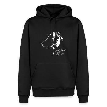 FLAT COATED RETRIEVER Profil Chiens Wilsigns - Sweat à capuche Premium bio Homme - noir - Devant - Nico (187cm)