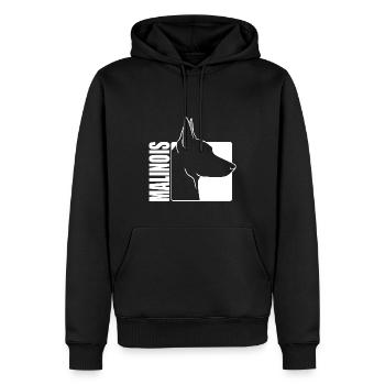 Malinois Profile Dogs Dog Wilsigns - Men’s Premium Organic Hoodie - black - Front - Nico (187cm)