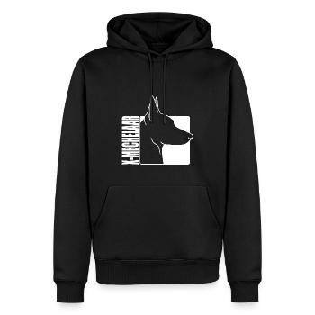 X Mechelaar Profil Chiens Chien Wilsigns - Sweat à capuche Premium bio Homme - noir - Devant - Nico (187cm)