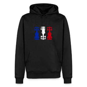 Formula France Formel Racing - Männer Premium Bio Hoodie - Schwarz - Vorne - Nico (187cm)