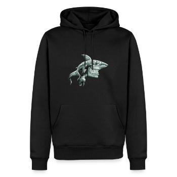 Requin Gobelin - Sweat à capuche Premium bio Homme - noir - Devant - Nico (187cm)