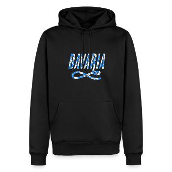 Bavaria - Männer Premium Bio Hoodie - Schwarz - Vorne - Nico (187cm)