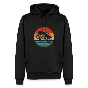 Monster Truck Retro Style Vintage - Männer Premium Bio Hoodie - Schwarz - Vorne - Nico (187cm)