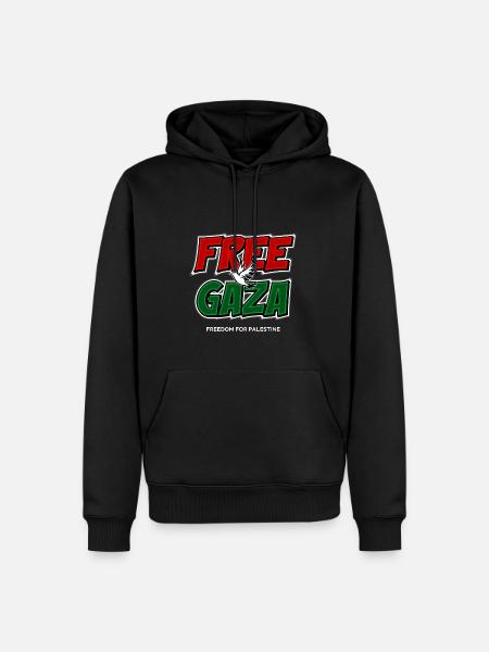 Free Gaza - Men’s Premium Organic Hoodie - black