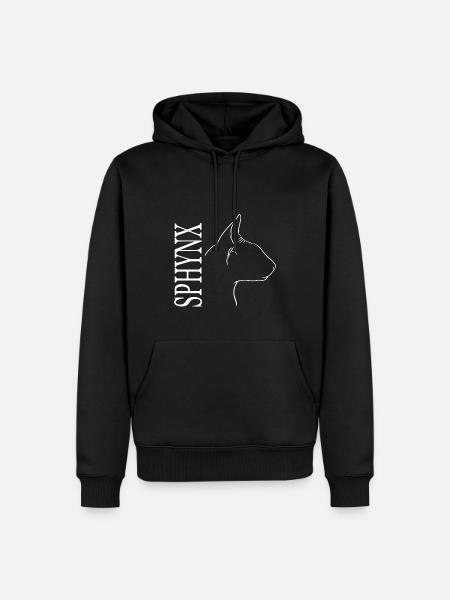 Sphynx Profile Cat Cat Wilsigns - Men’s Premium Organic Hoodie - black