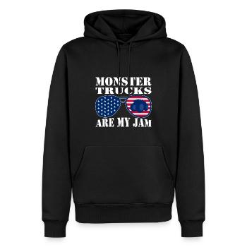 Monster Trucks Are My Jam Monster Truck Show - Sweat à capuche Premium bio Homme - noir - Devant - Nico (187cm)