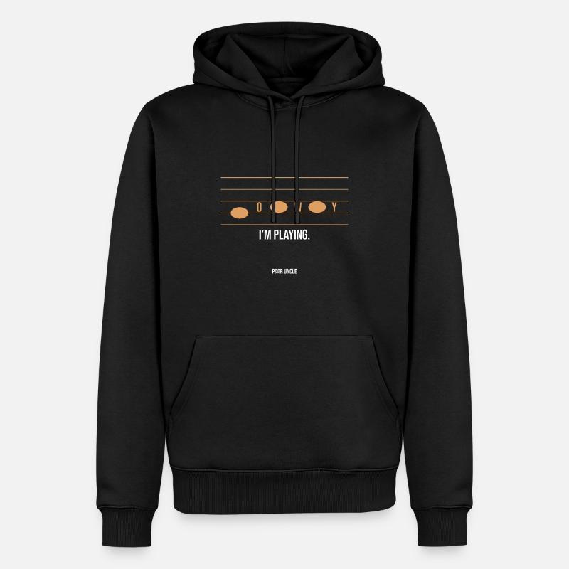 GoAway Musik - Männer Premium Bio Hoodie - Schwarz