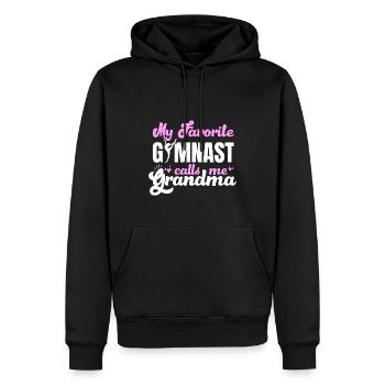 Meine Lieblingsturnerin Nennt Mich Oma Turnsport - Männer Premium Bio Hoodie - Schwarz - Vorne - Nico (187cm)