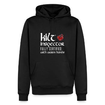Schottischer Kilt Spruch Schottenrock Schottland - Männer Premium Bio Hoodie - Schwarz - Vorne - Nico (187cm)