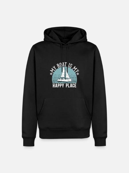 Catamaran Captain Sailboat - Men’s Premium Organic Hoodie - black