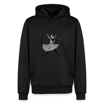 Tango Kater - Männer Premium Bio Hoodie - Schwarz - Vorne - Nico (187cm)